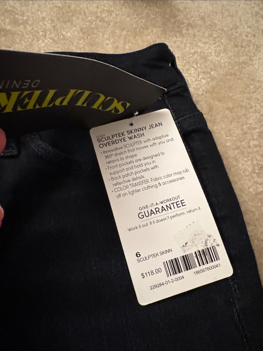 NWT Athelta Sculptek skinny jean overdye wash - Picture 2 of 4